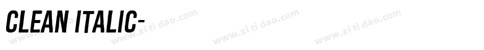 Clean Italic字体转换